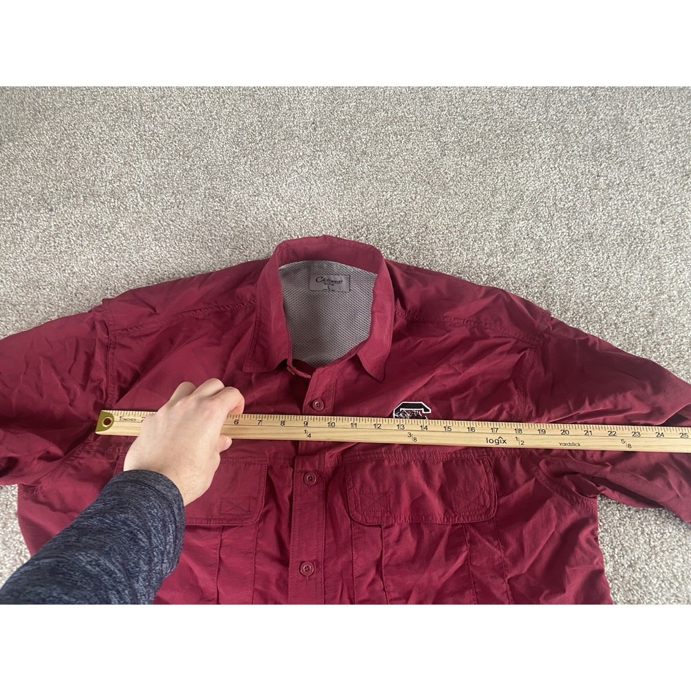 Chiliwear South Carolina Gamecocks Fishing Button Up Shirt Nylon Mens Large Vent - Picture 5 of 10
